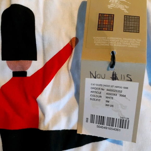 Burberry onesie